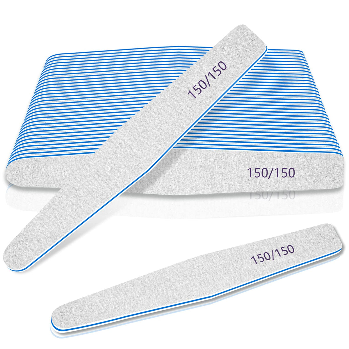 BLESWIN nail files pack 150/150 grit for gel and acrylic removal