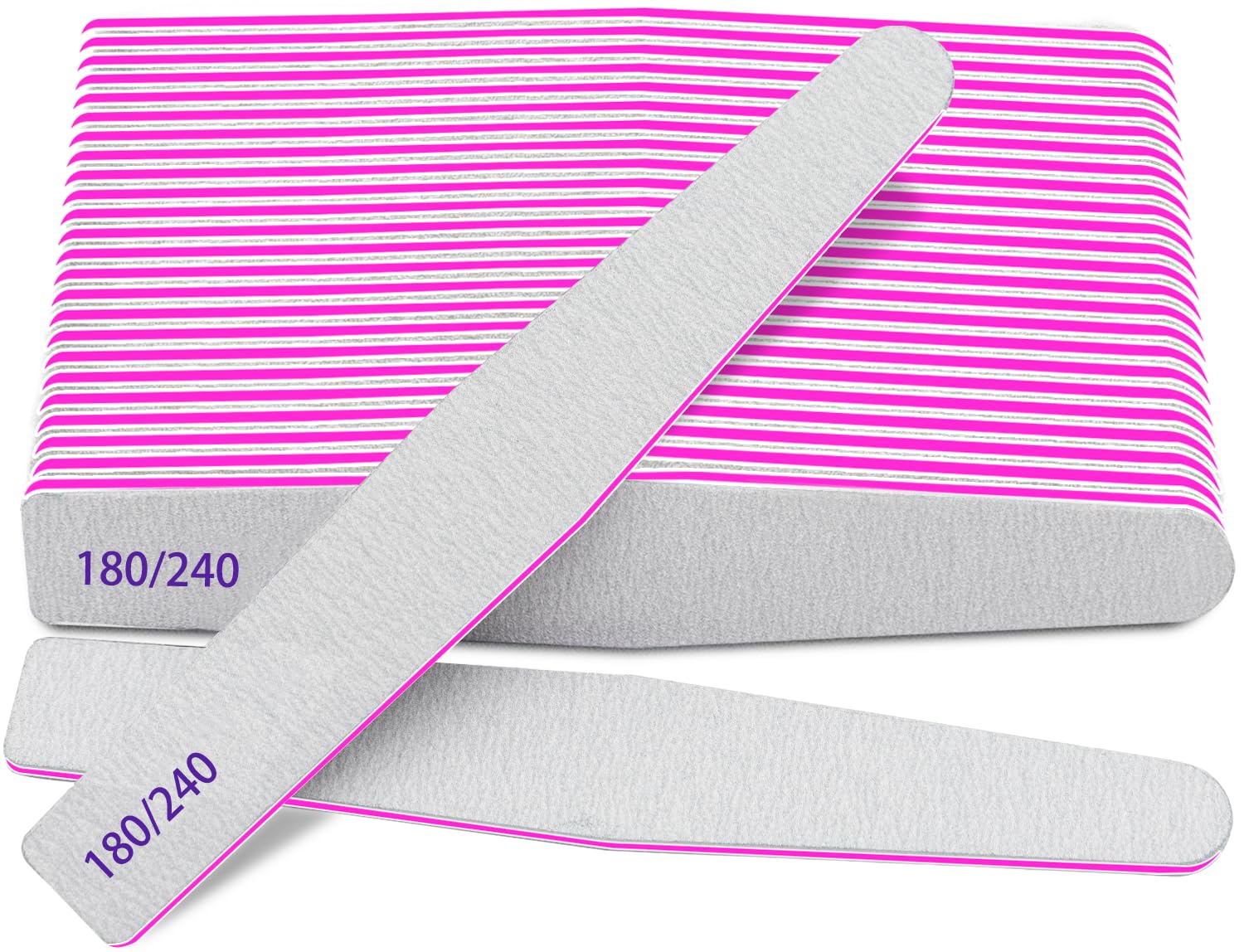 BLESWIN 180-240 grit nail files for smooth natural nail edges.