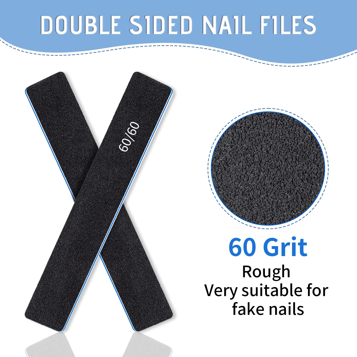 BLESWIN nail file materials include Korean sandpaper and eco sponge.