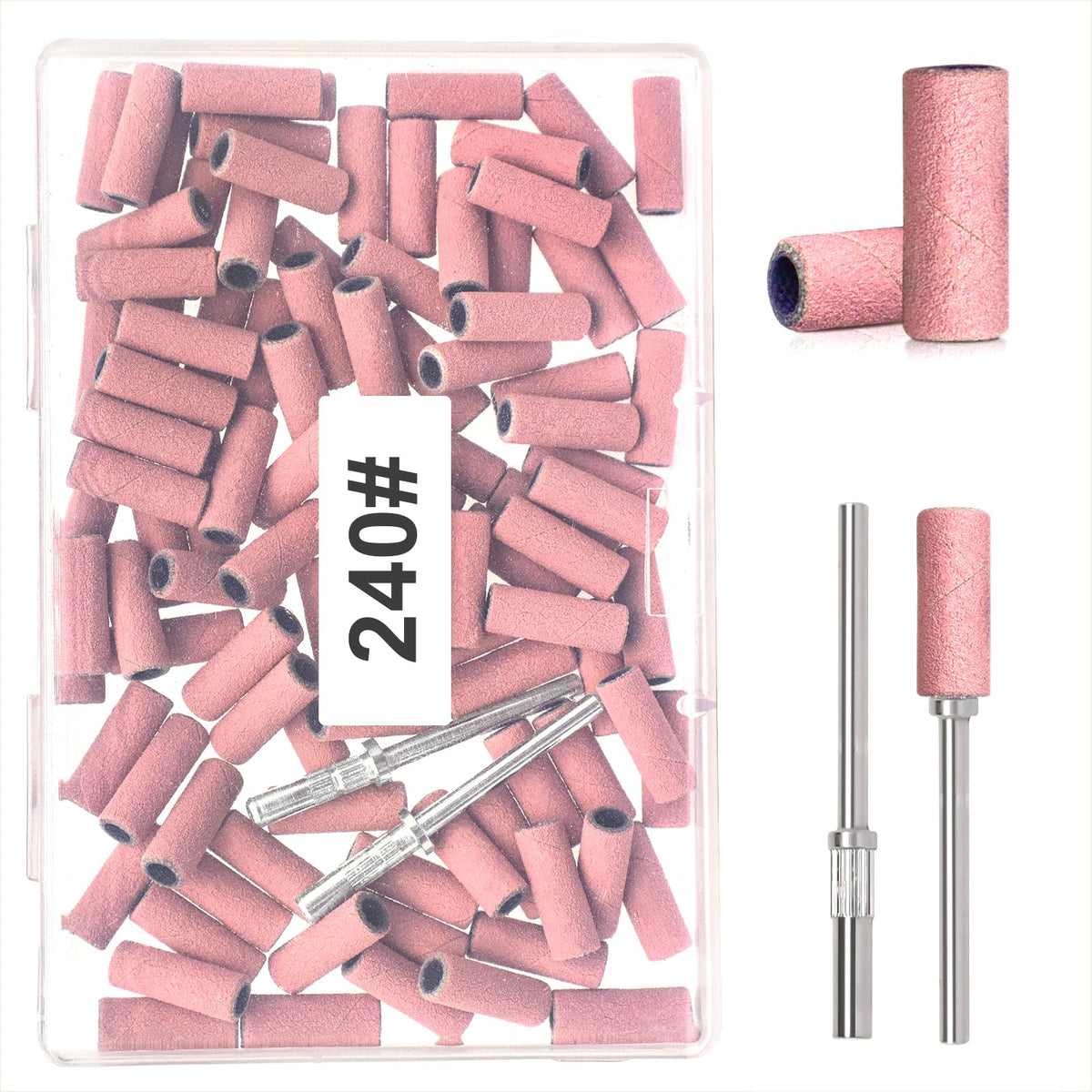 BLESWIN 100-piece sanding bands in a compact box for easy storage