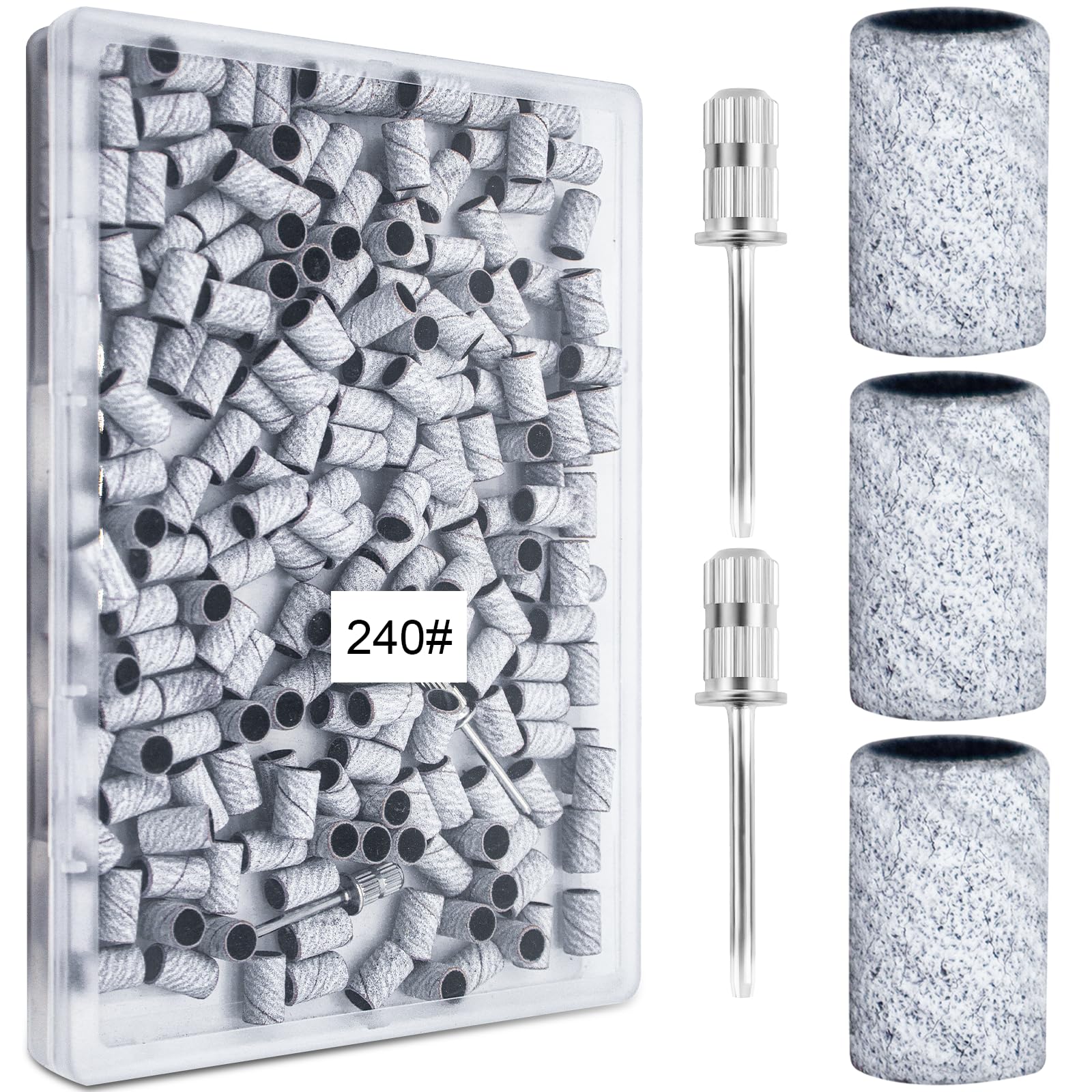 BLESWIN 240-grit nails sanding band for smooth prep on natural and gel nails