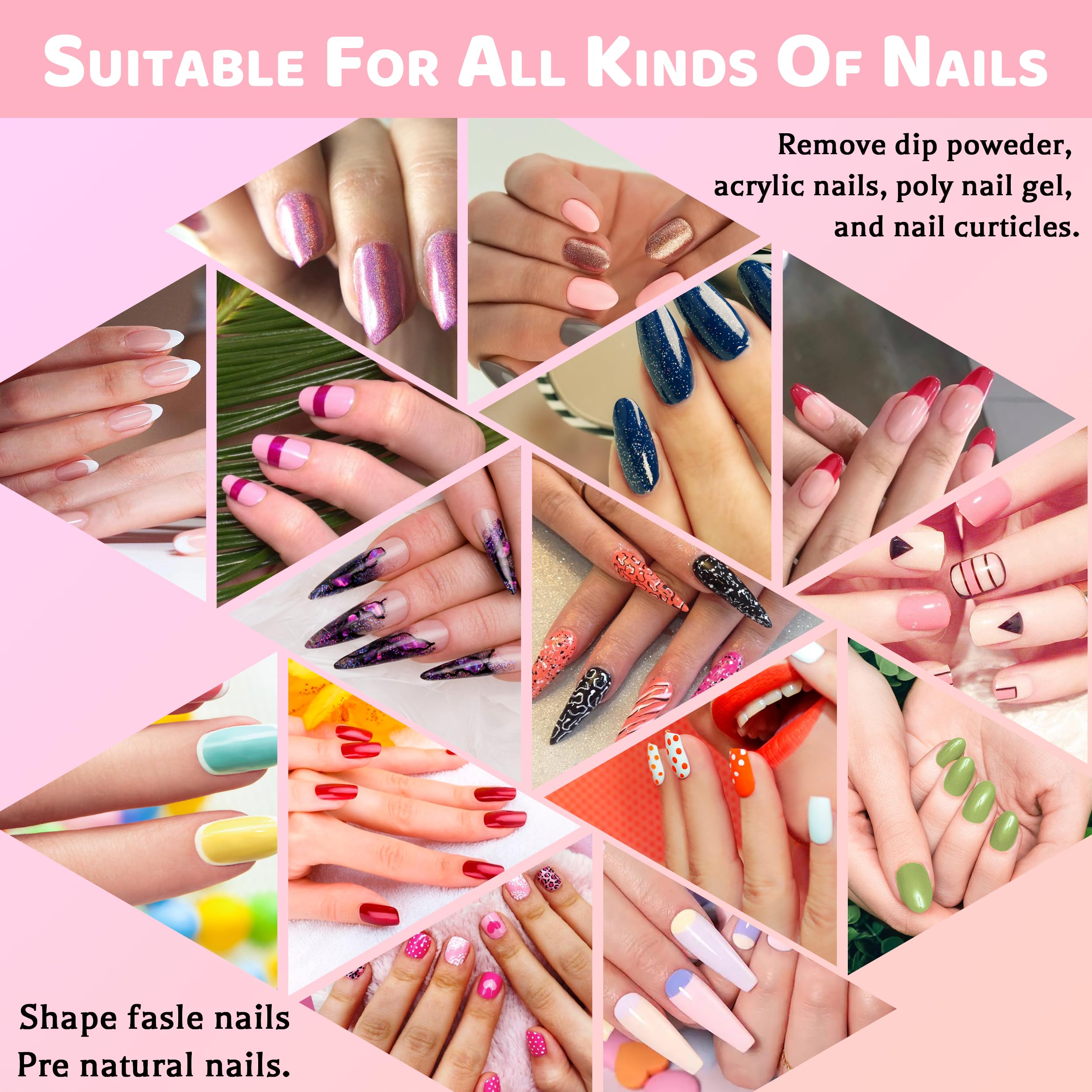 BLESWIN professional 12-piece nail file set for long-lasting use.