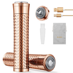 BLIBEE facial hair removal device with gold finish for precise facial grooming