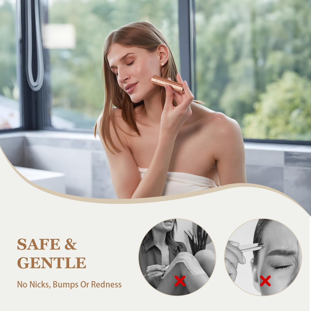 BLIBEE two-color replacement heads in rose gold and silver for hygiene