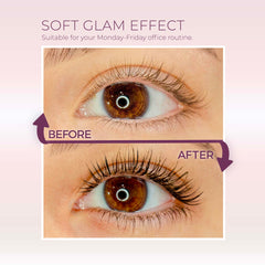 Blinc Amplified Tubing Mascara base-to-tips shows even coverage and control.