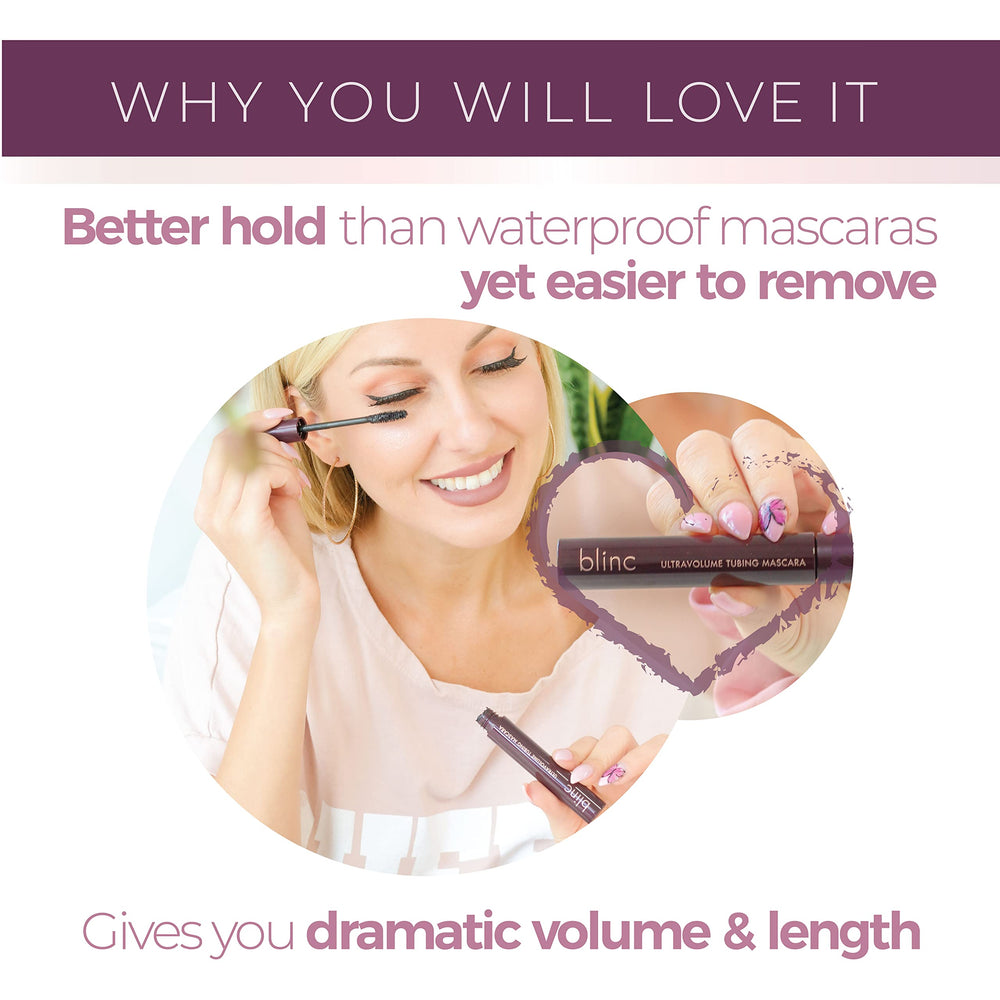 Warm water and gentle pressure remove blinc tubing mascara, not lashes.