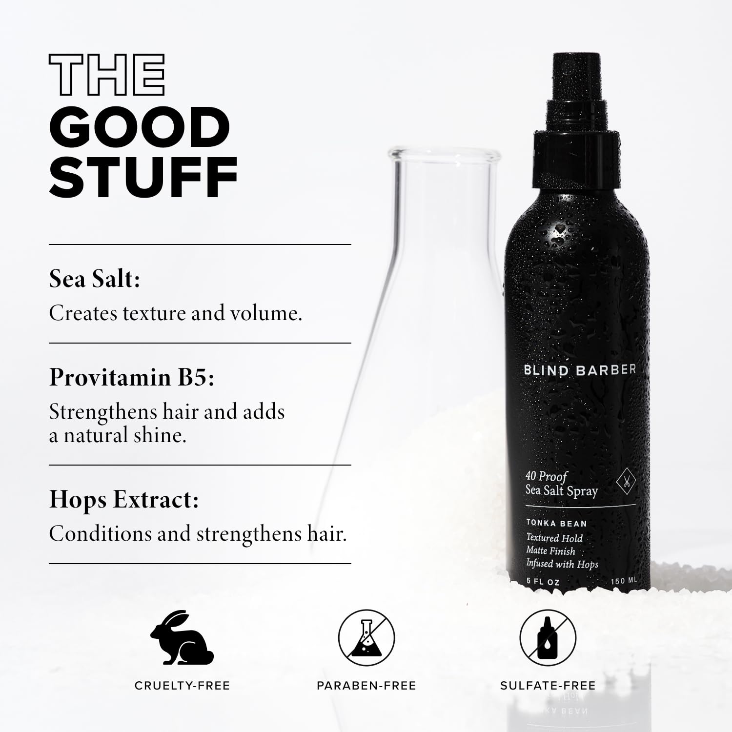 Blind Barber 40 Proof Sea Salt Spray: textura y definición sin rigidez.