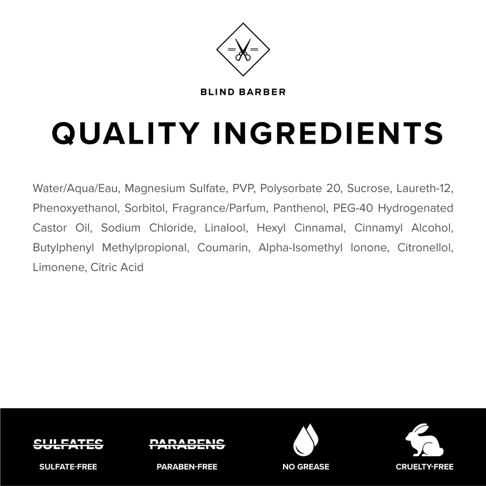 Blind Barber 40 Proof Sea Salt Spray: acabado natural para peinados diarios.