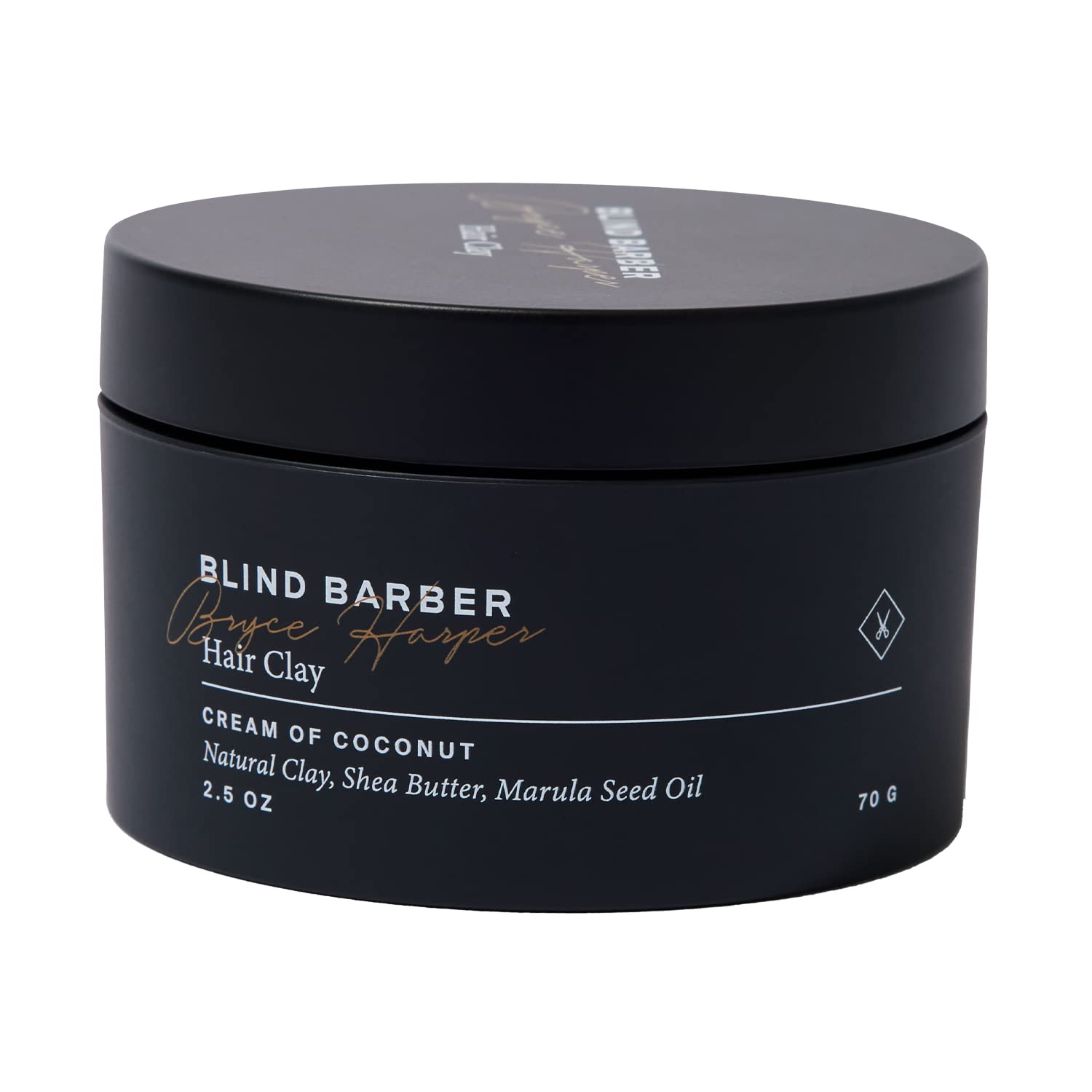 Blind Barber Bryce Harper Arcilla para Cabello, bote mate, acabado natural.