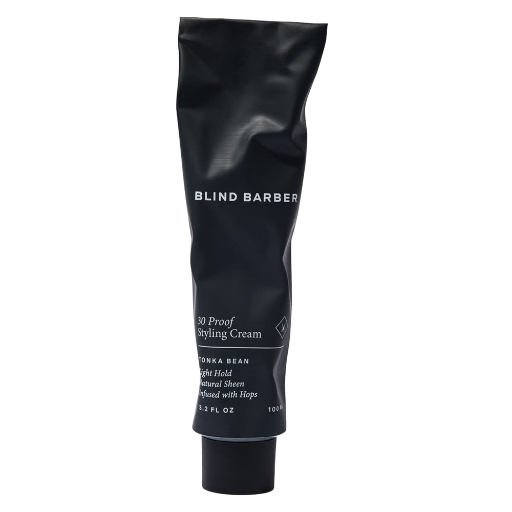 Blind Barber crema-pelo-30-prueba, controla frizz y aporta brillo natural.