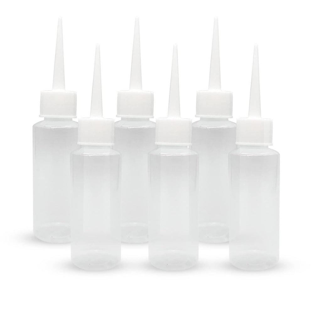 BlingKingdom 6-pack 50ml squeeze bottles with precision tip for crafts.