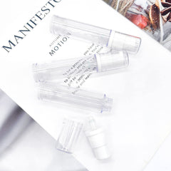 BlingKingdom airless pump bottle close-up highlighting the transparent 10ml capacity.