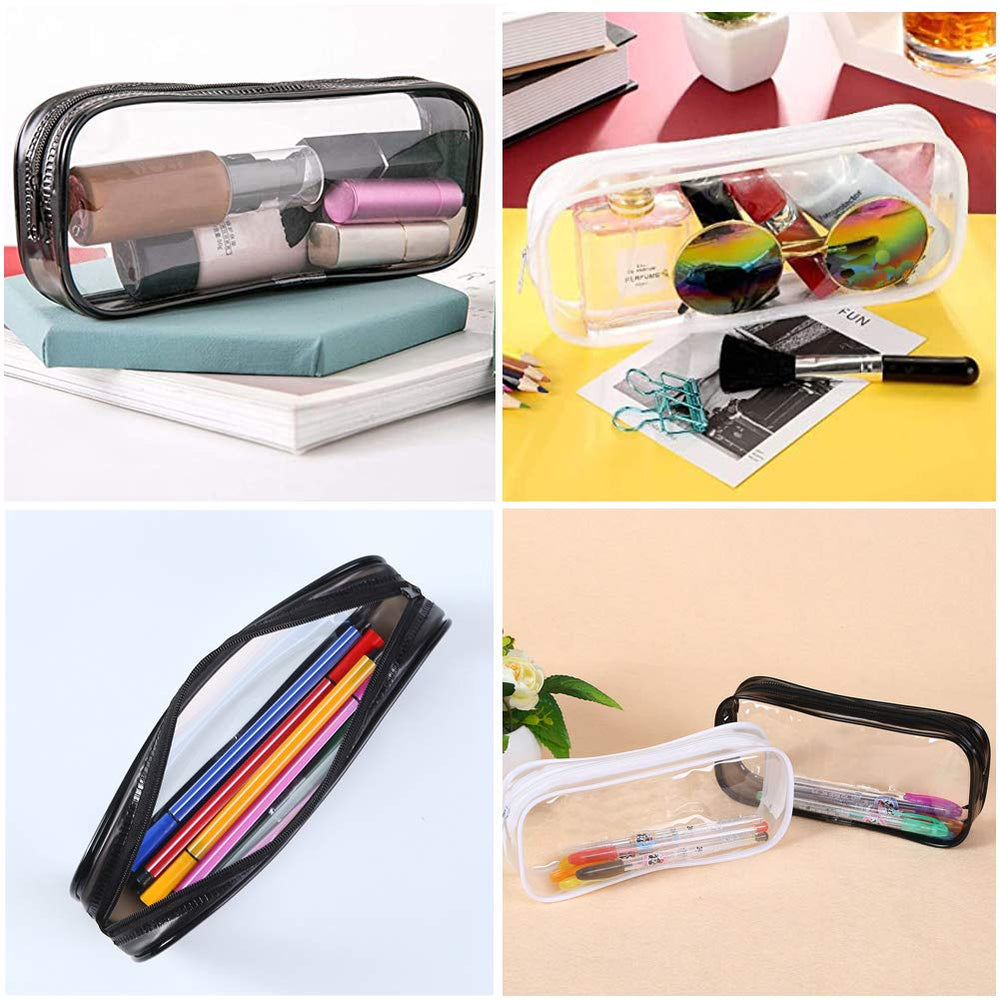 BlingKingdom multipurpose clear pouch suitable for stationery, cosmetics, and toiletries.