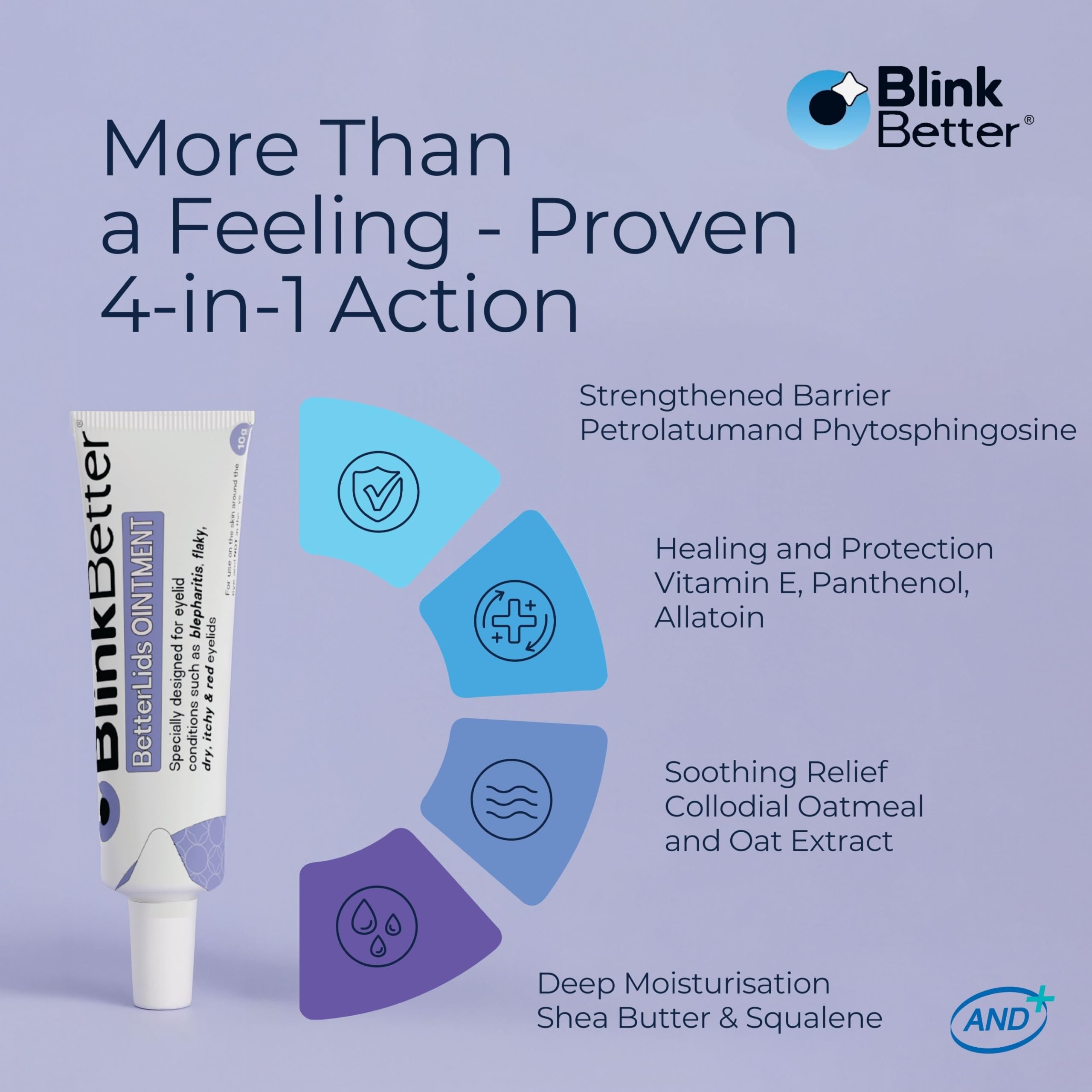 BlinkBetter BetterLids: avena calmante para irritaciones y refuerzo de la barrera.