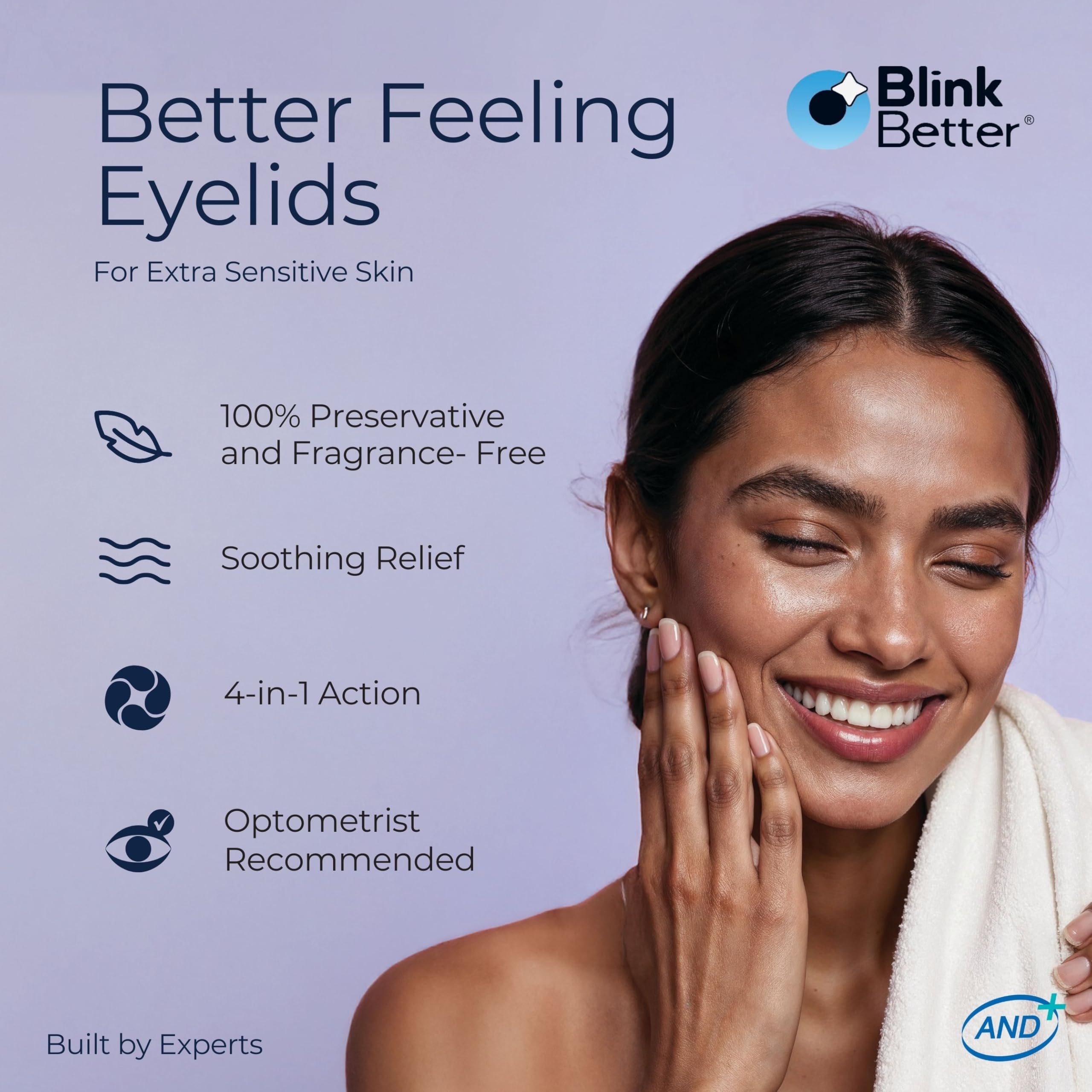 BlinkBetter BetterLids: panthenol que ayuda a confortar la piel delicada.