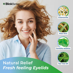 BlinkBetter eyelid wipes dual-textured surface for gentle cleaning and debris removal