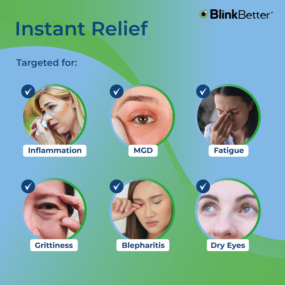 BlinkBetter: a mano izquierda lado suave para limpieza delicada de párpados