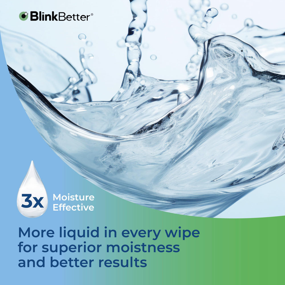 BlinkBetter: lado texturizado para limpieza enérgica y cuidadosa
