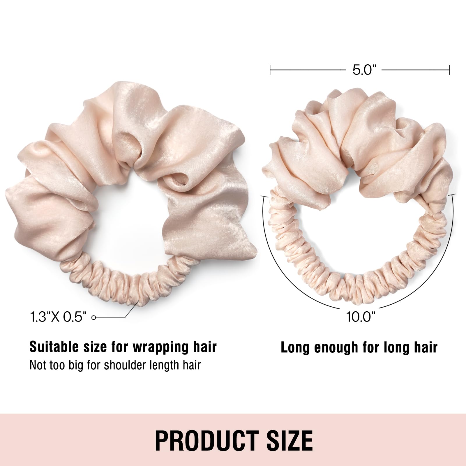 BLINKEEN Scrunchie beige, despertar con volumen y rizos naturales.