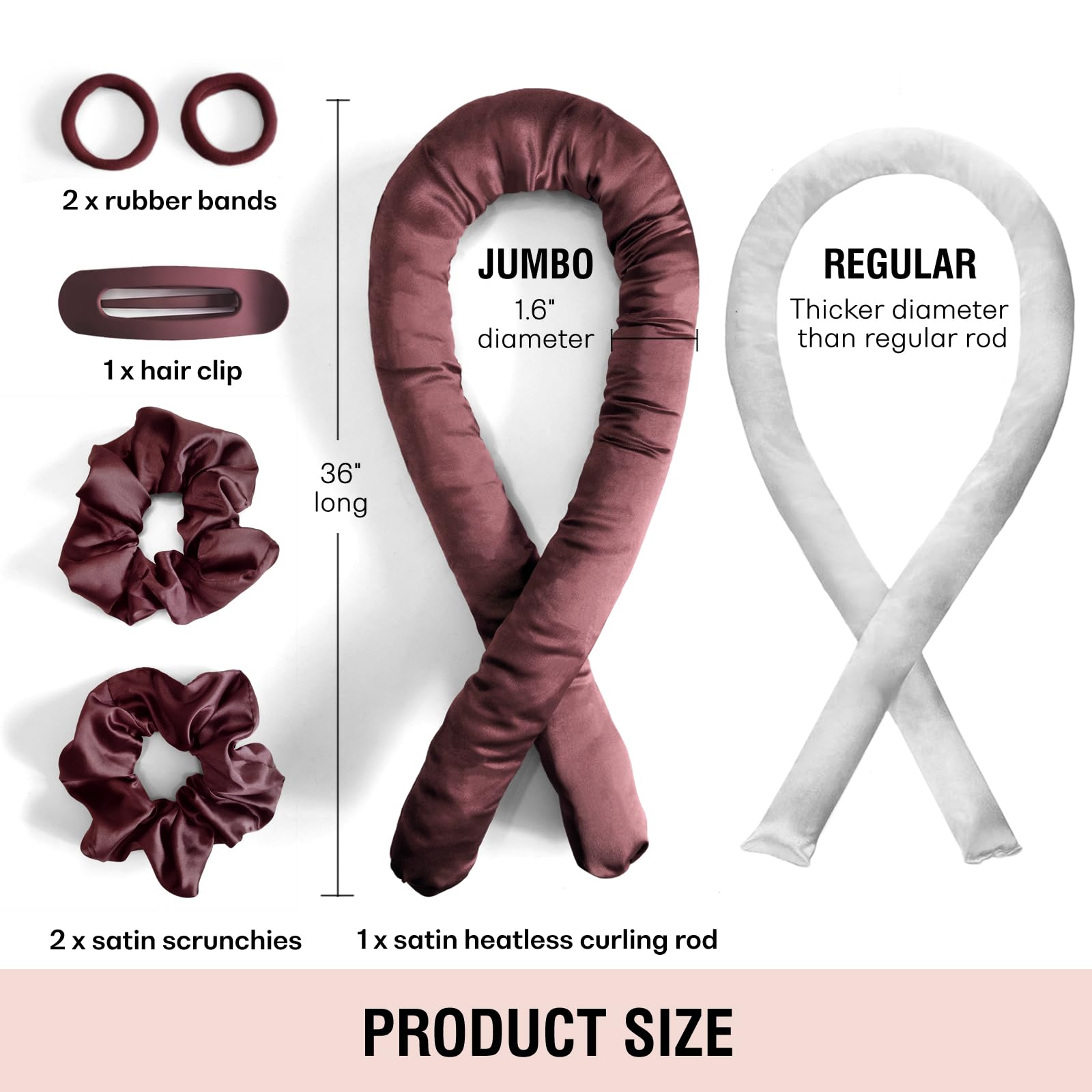 BLINKEEN satin scrunchies provide gentle hold for long hair curls