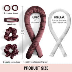 BLINKEEN satin scrunchies provide gentle hold for long hair curls