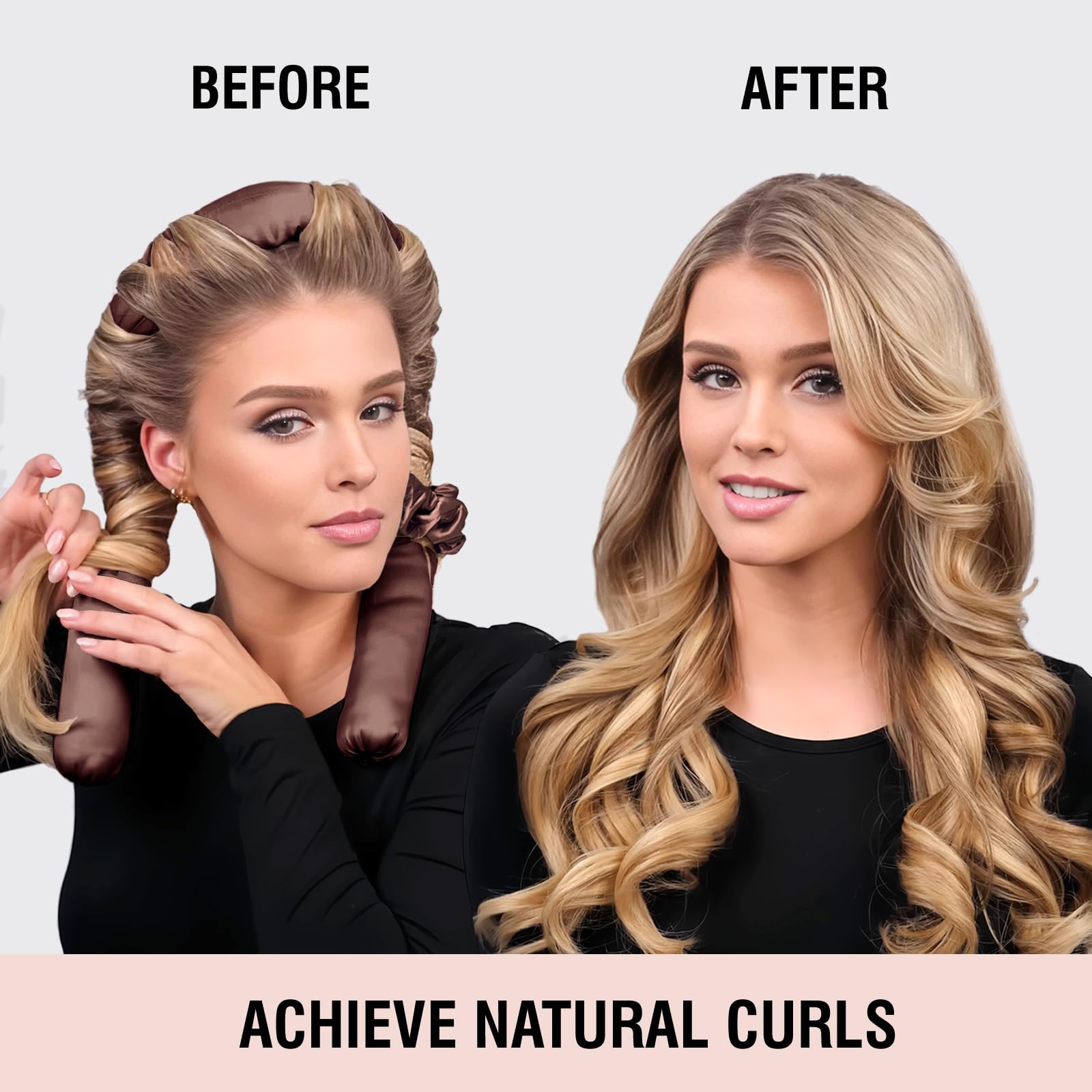 BLINKEEN jumbo curling rod with satin wrap creates smooth waves