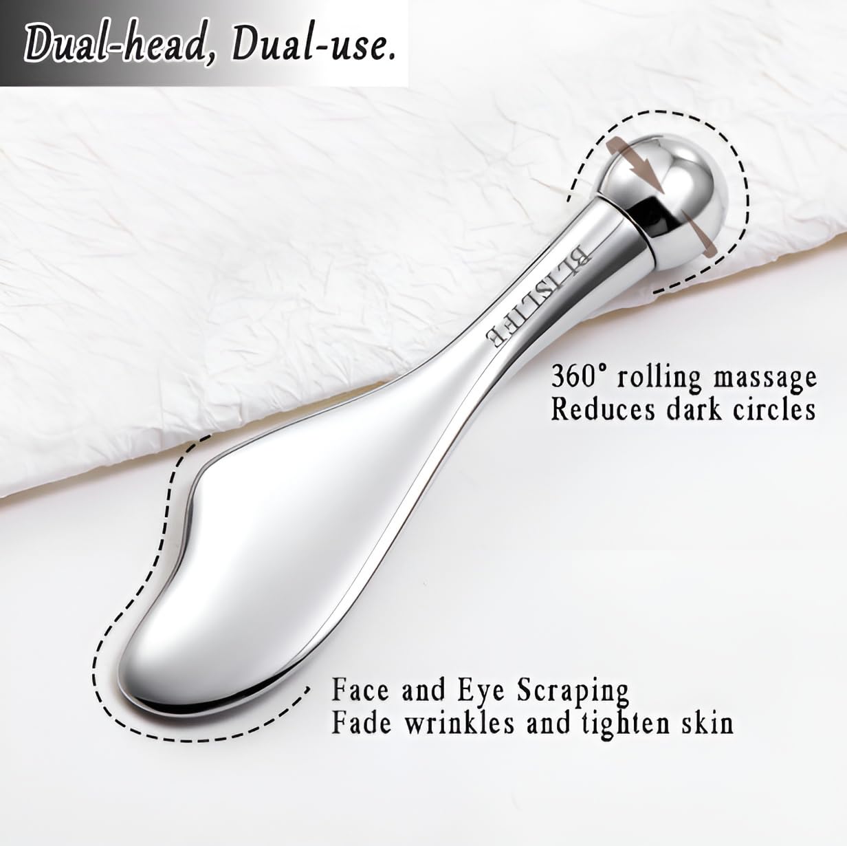 BLISLIFE Mini Eye Care Stick zinc alloy roller feels cool for soothing skin.