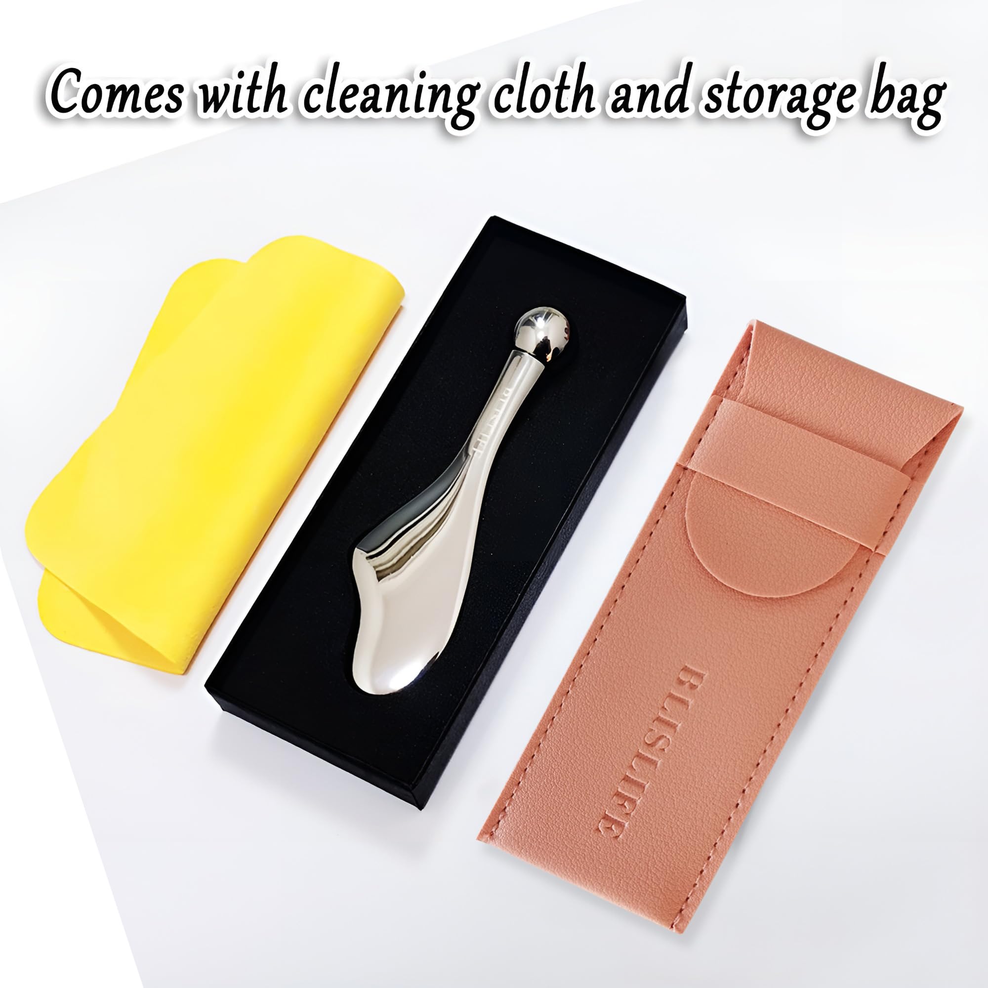 BLISLIFE Mini Eye Care Stick includes storage bag and cloth for easy travel.