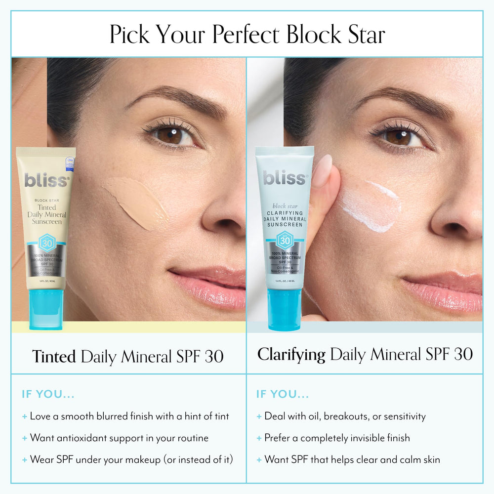 Bliss Block Star outdoor lifestyle shot for daily sun protection.