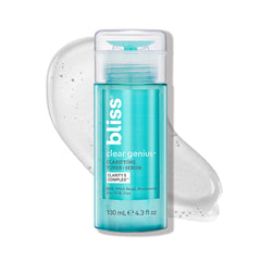 Bliss Clear Genius, empaque frontal, ideal para iniciar la rutina diaria de cuidado.