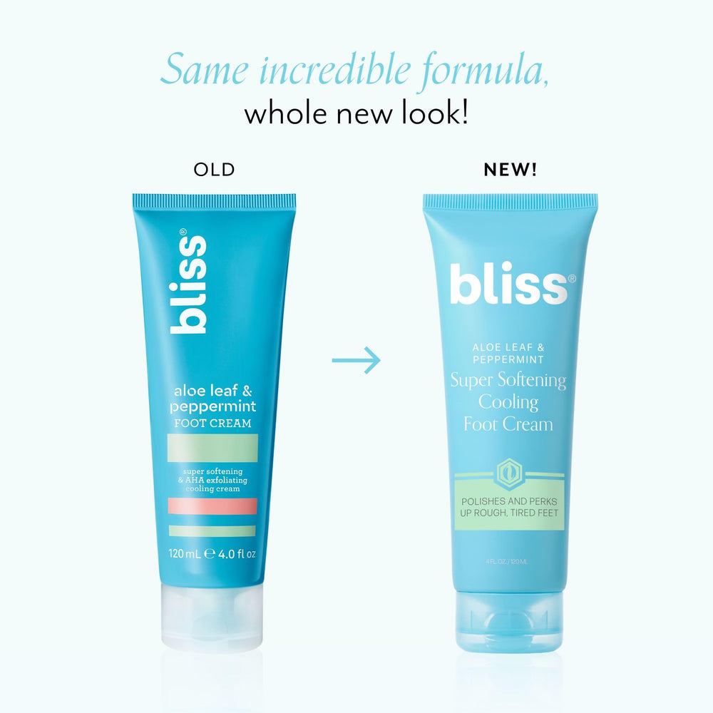 Textura suave de la crema Bliss para pies, suaviza piel áspera