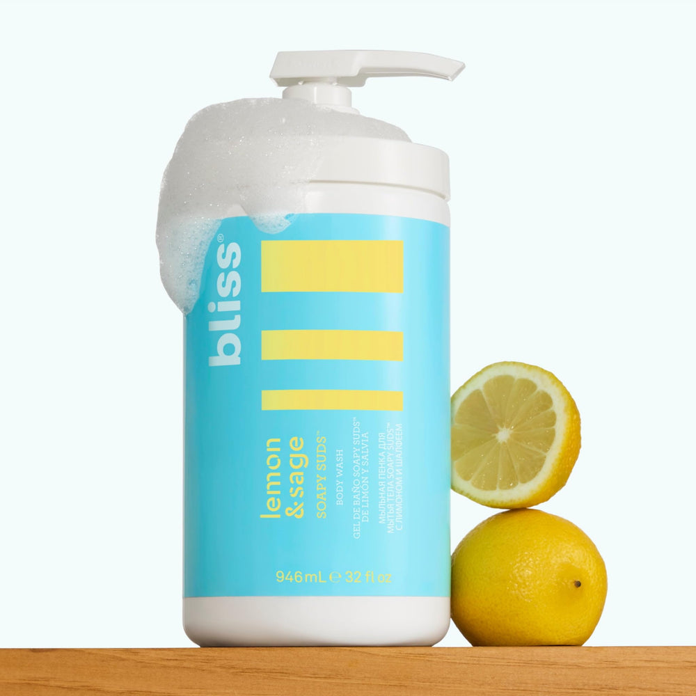 Bliss daily-use body wash supports a pampering shower ritual.