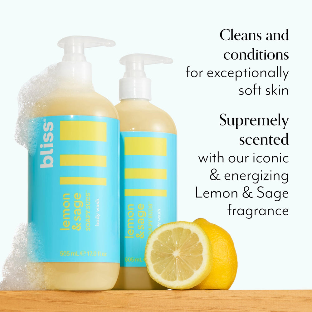 Bliss Ducha Corporal Espuma Cremosa con fragancia cítrica, limpieza suave y refrescante.
