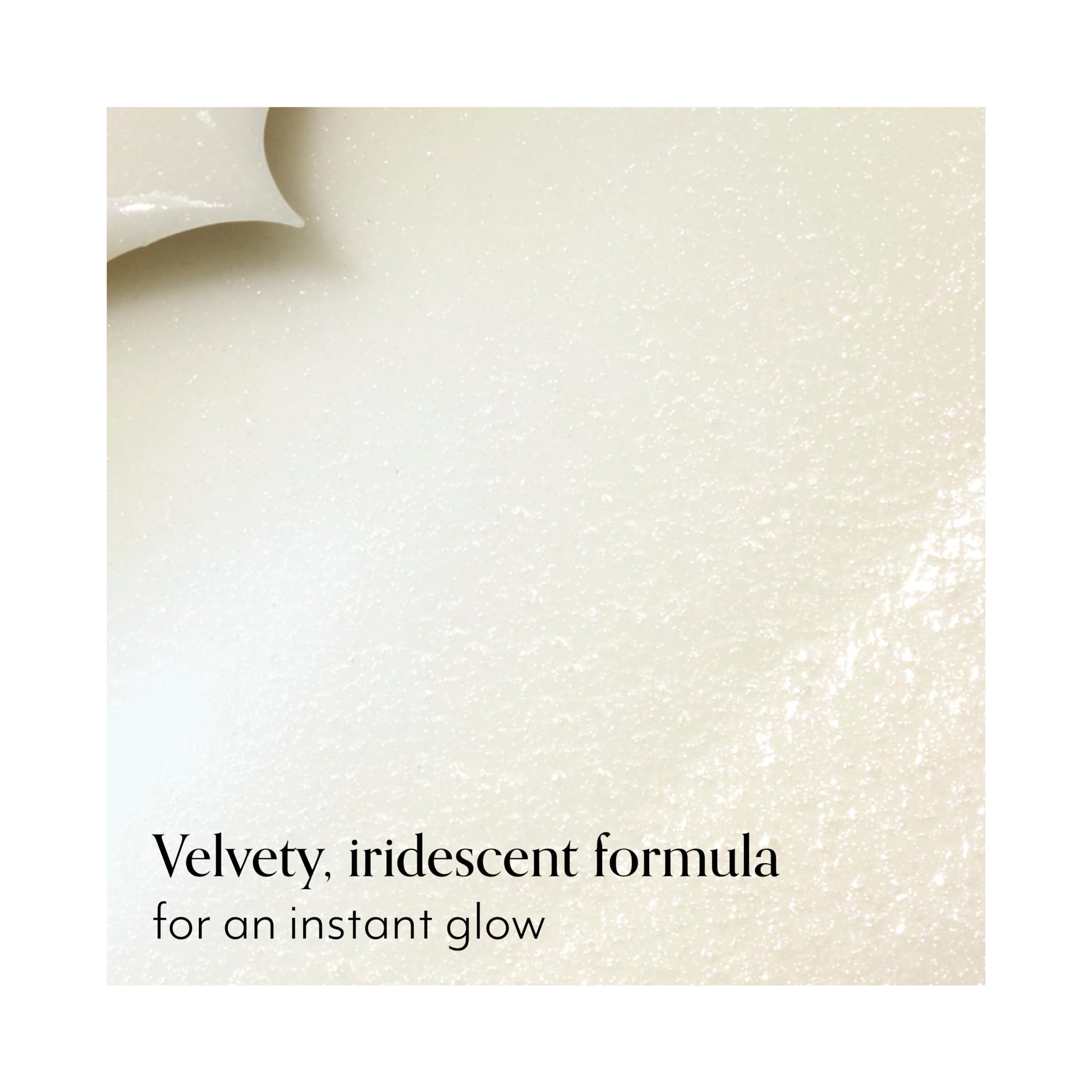 Bliss Ex-glow-sion application on hand captures quick absorption during a simple morning routine.