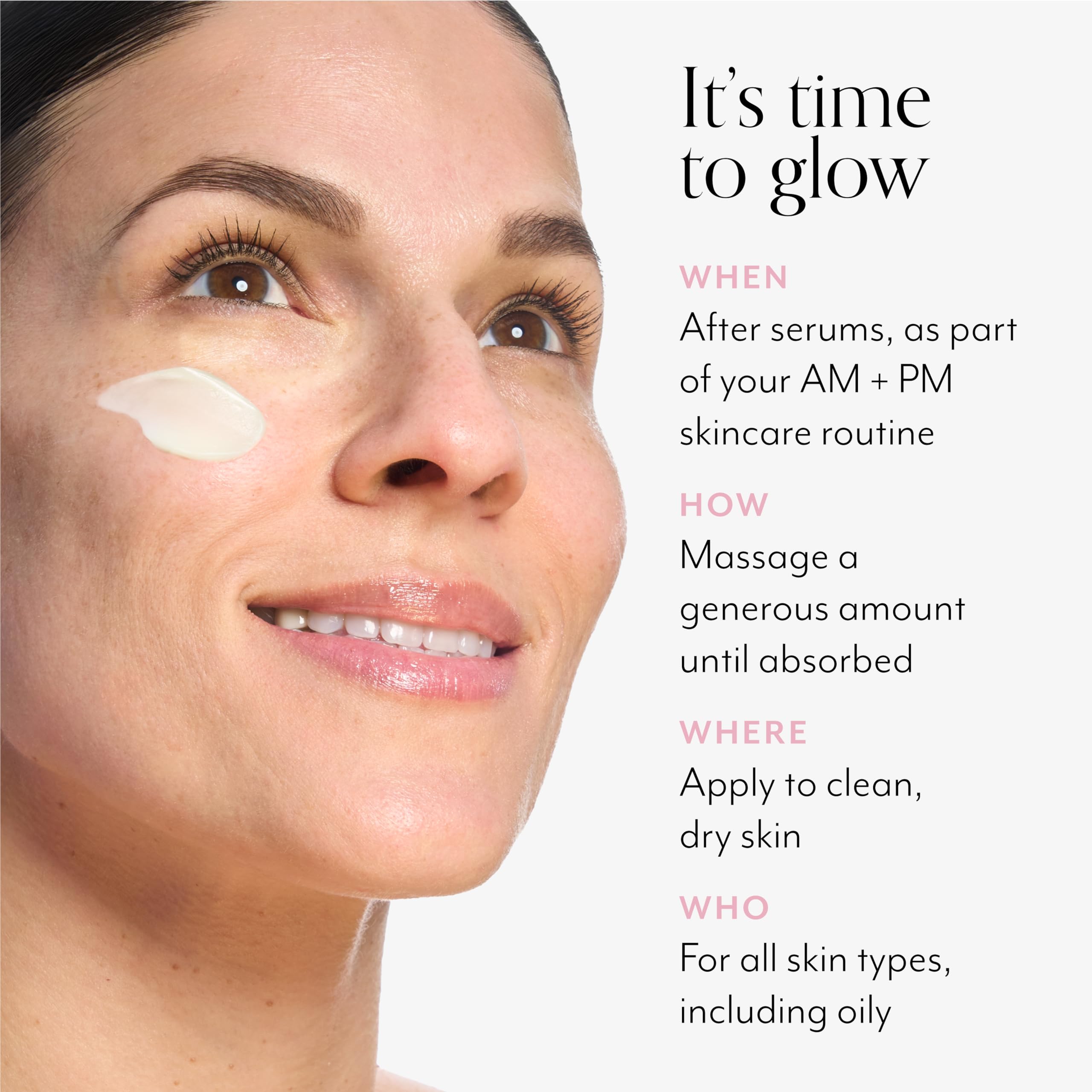 Bliss Ex-glow-sion skin glow after use suggests dewy hydration and even tone.