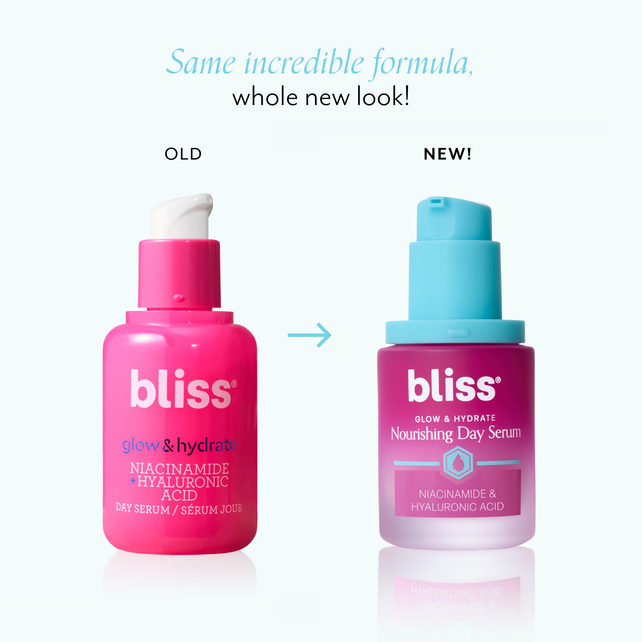 Bliss Glow & Hydrate Serum dropper away, ready for precise, mess-free application.