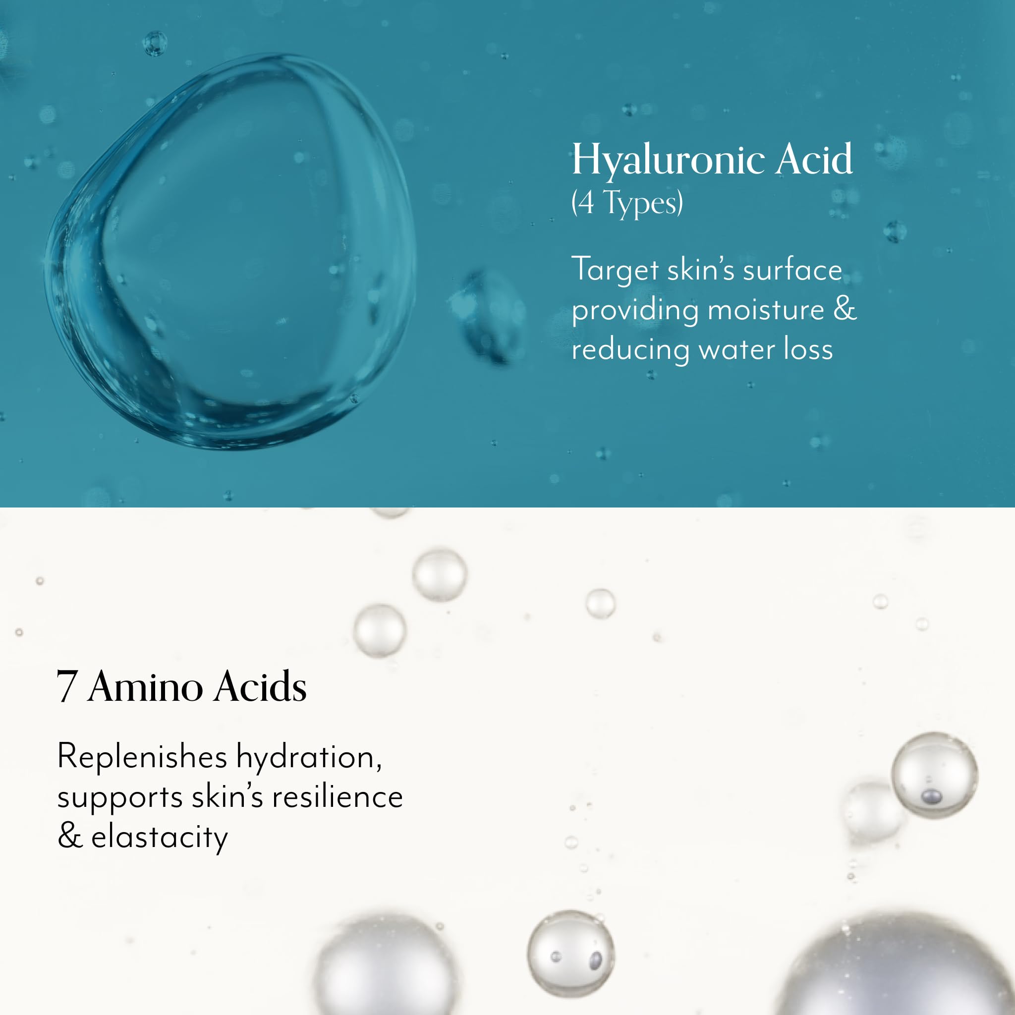 Bliss Hyaluronic Acid Drench being massaged onto clean skin during morning routine.
