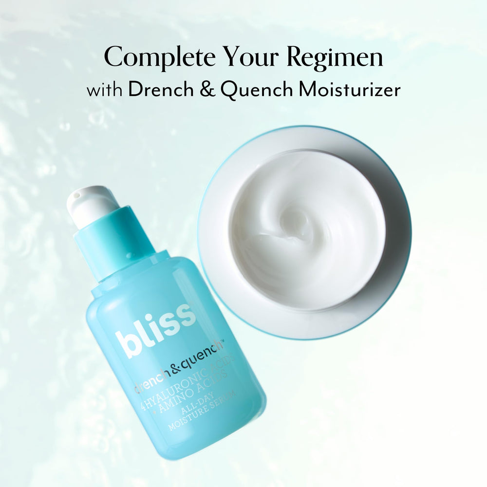 Bliss product packaging highlights cruelty-free vegan formula.