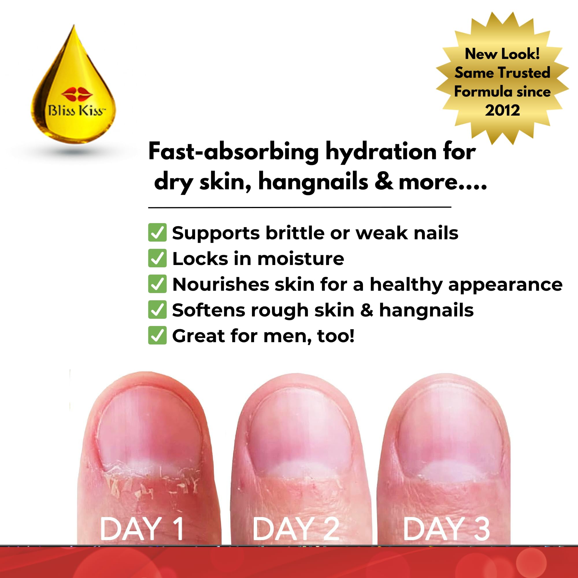 Bliss Kiss botella aceite jojoba: nutrición profunda para uñas y cutículas.