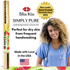 Bliss Kiss growth serum on nails to support flexible, healthier-looking nails
