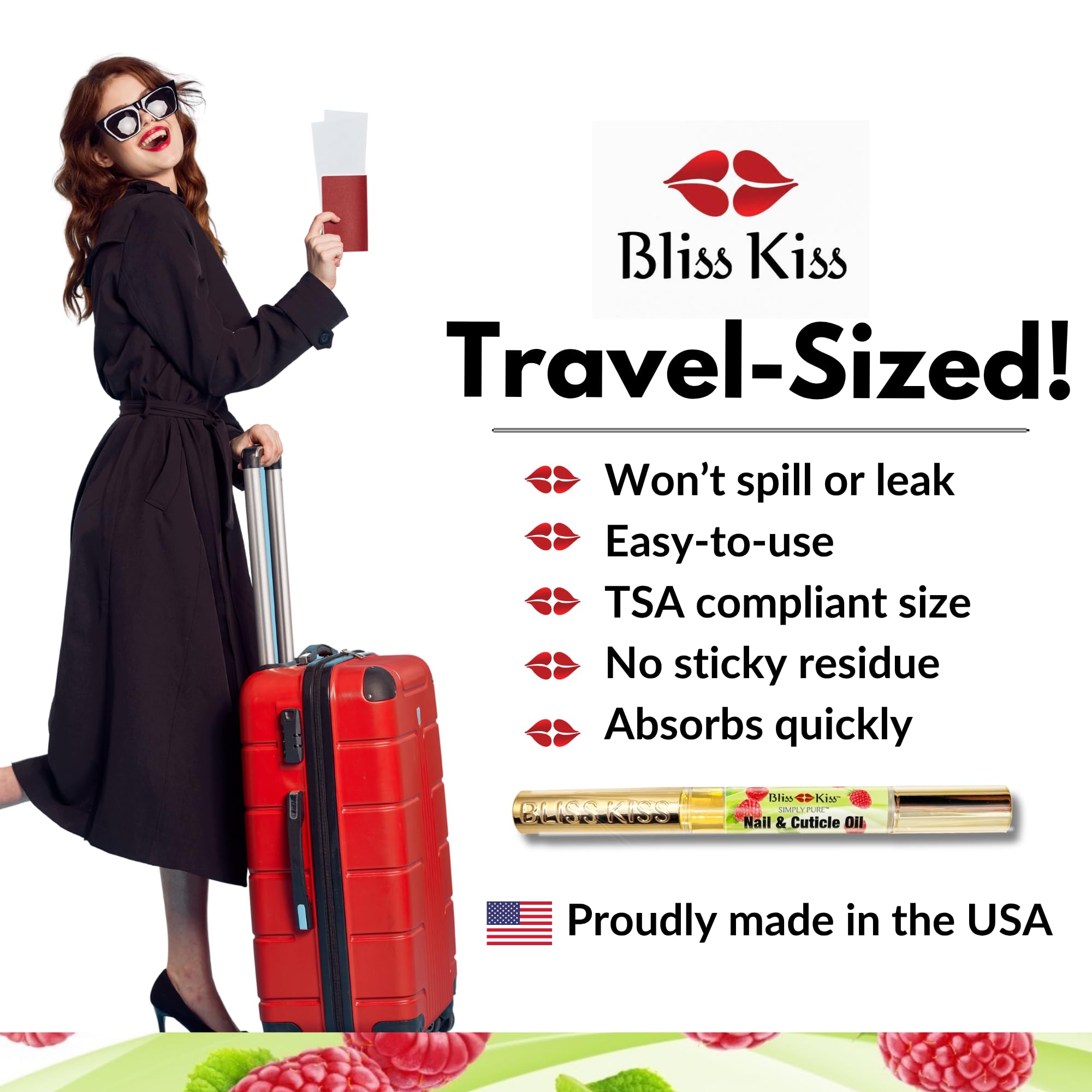 Bliss Kiss hands after use with moisturized nails and cuticles