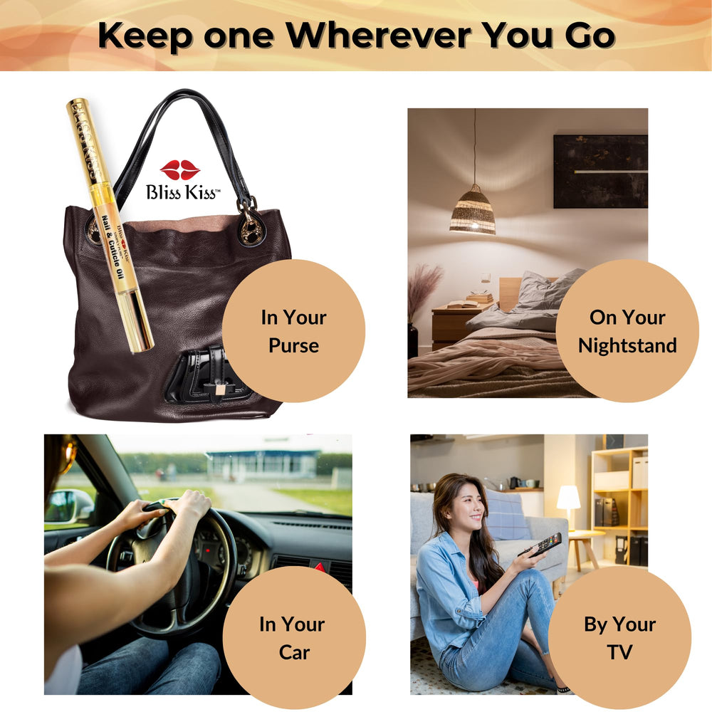 Bliss Kiss compact design fits in a purse for daily use.