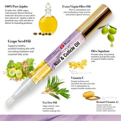Bliss Kiss Lápiz aceite uñas, aplicación precisa para uñas fuertes.
