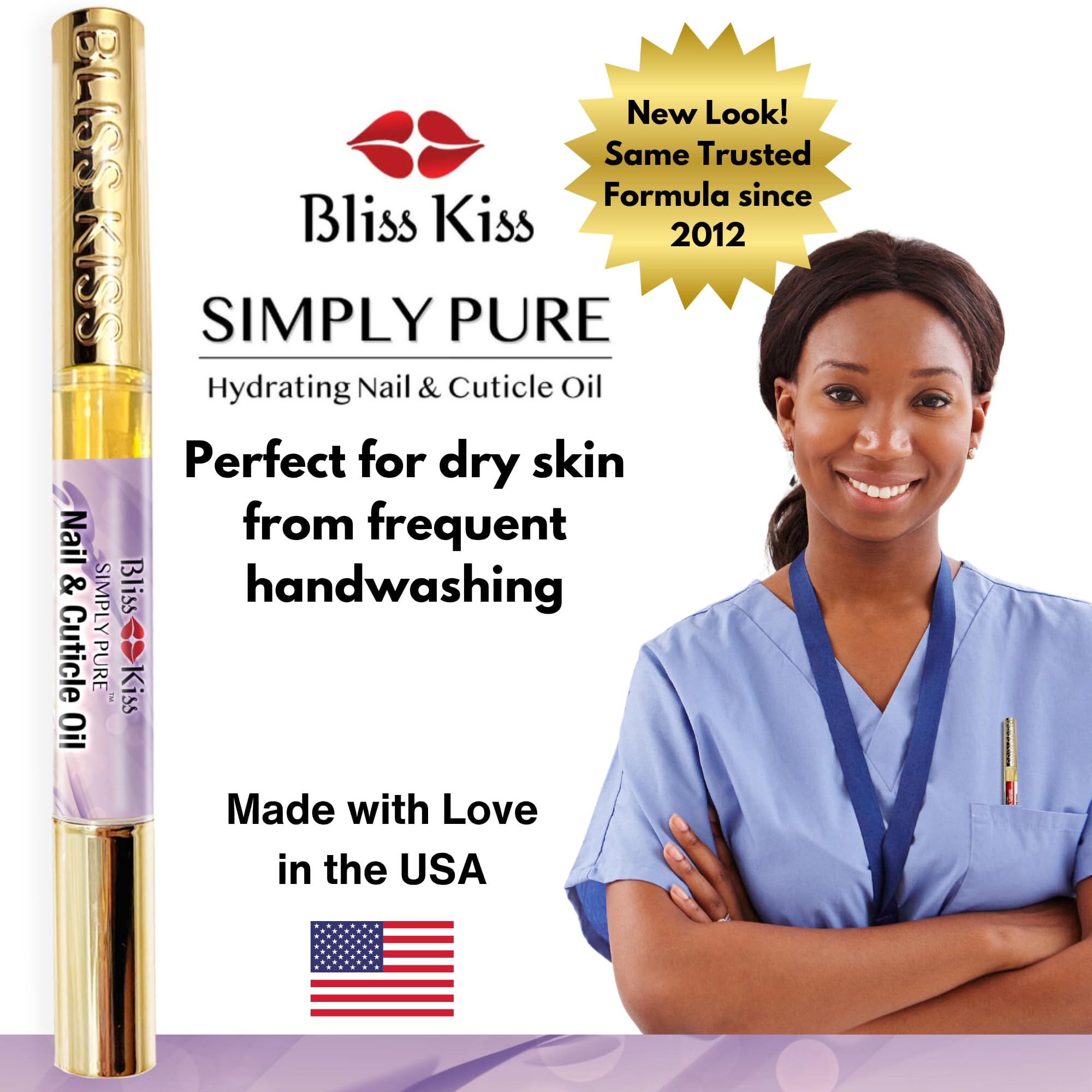 Bliss Kiss Piel alrededor de las uñas suave y nutrida.