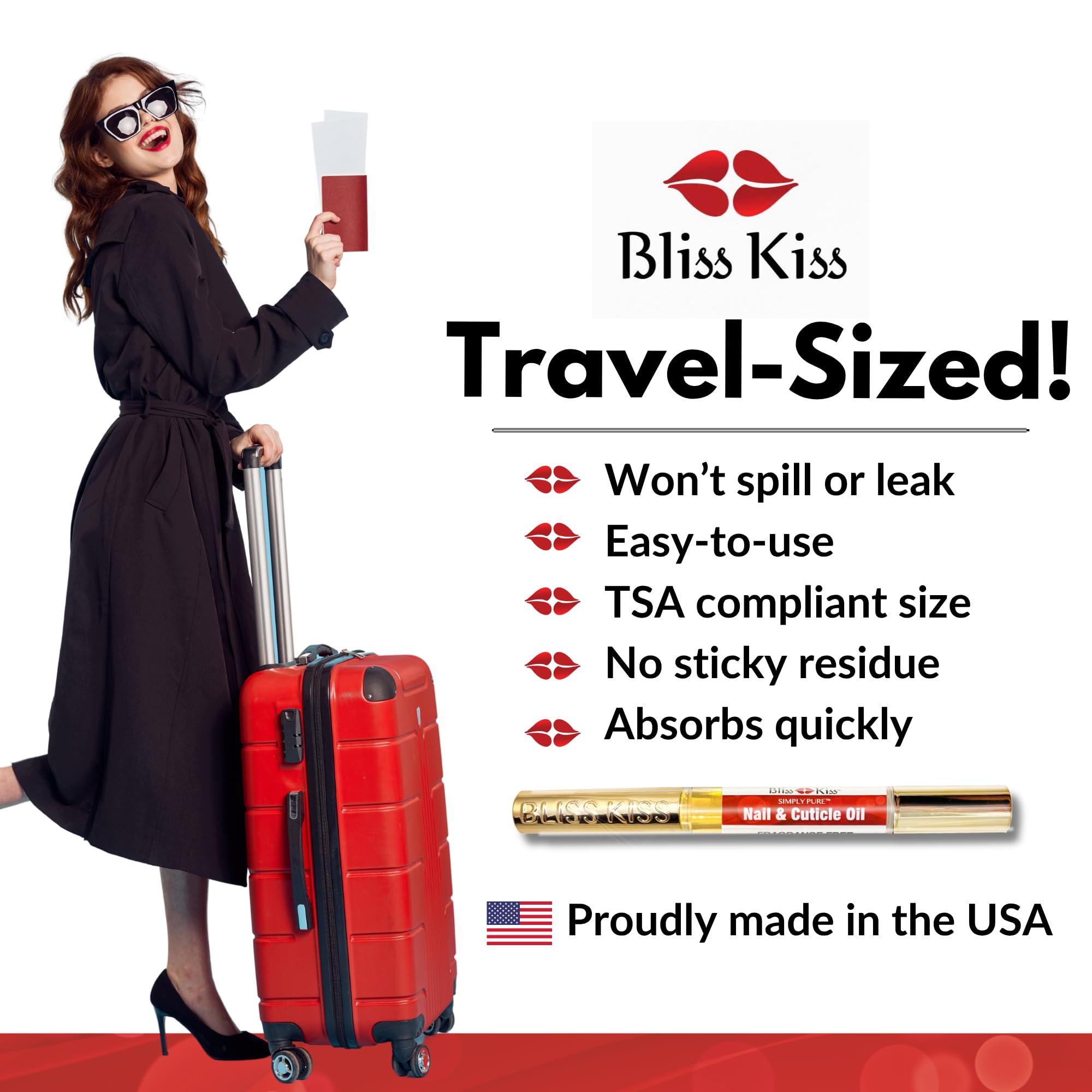 Bliss Kiss USA-made family-owned brand packaging.