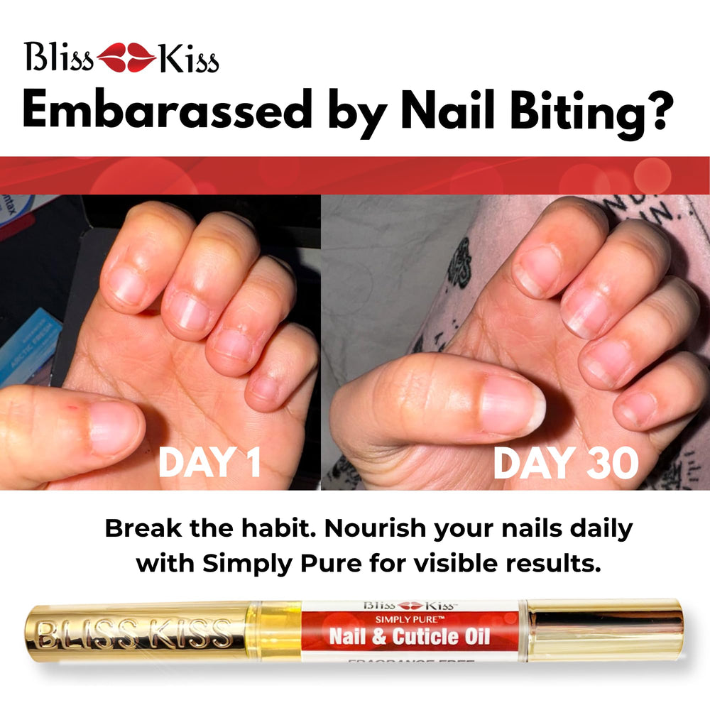Bliss Kiss vitamin E and jojoba formula nourishes nails and cuticles.