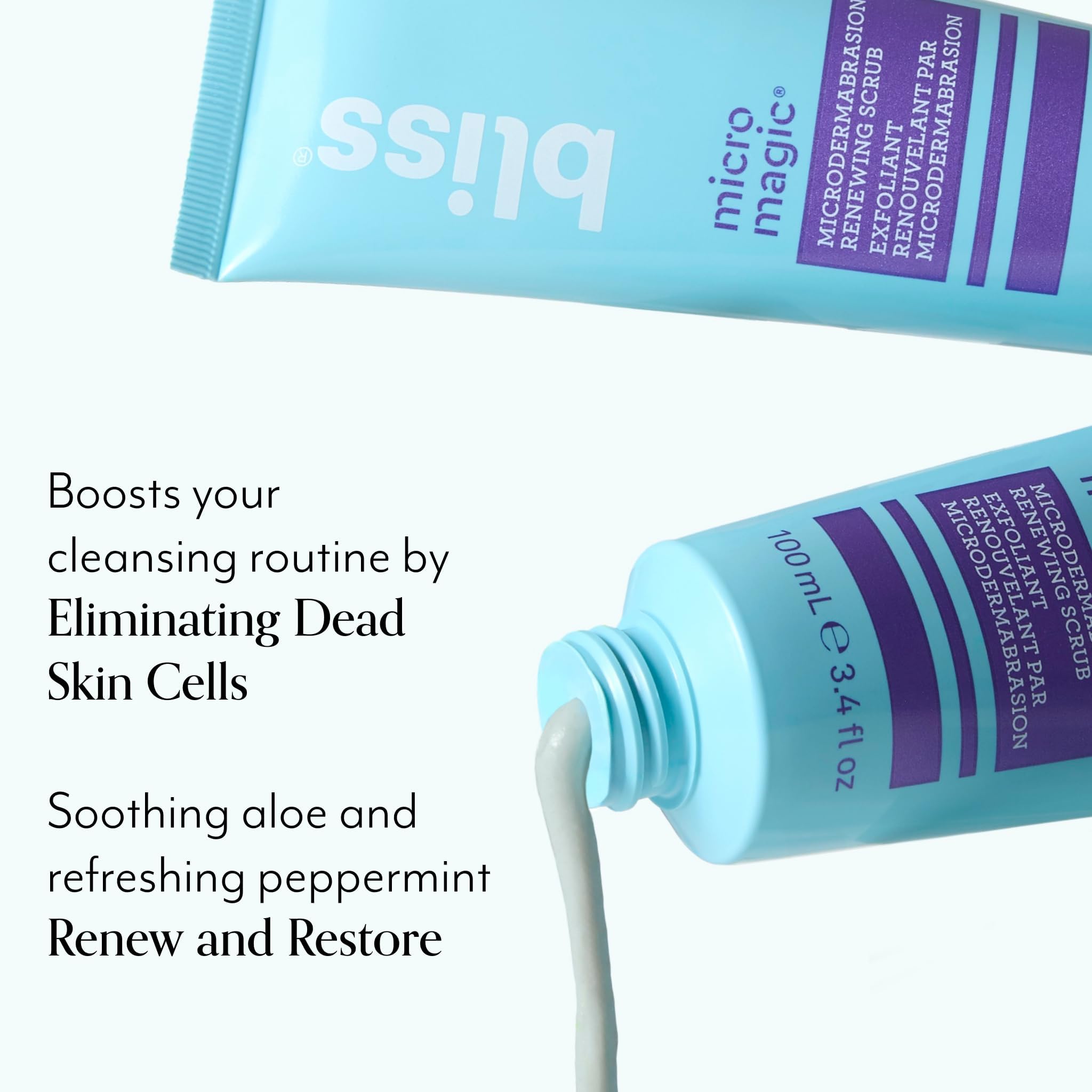 Bliss Micro Magic aloe calma y suaviza la piel tras la exfoliación