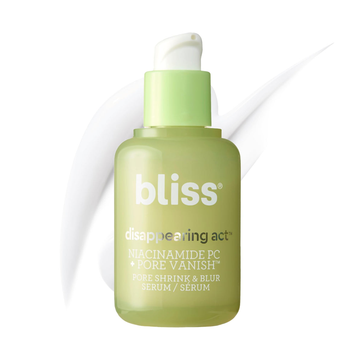 Bliss Niacinamide Pore Vanish serum bottle showing pore-smoothing action.