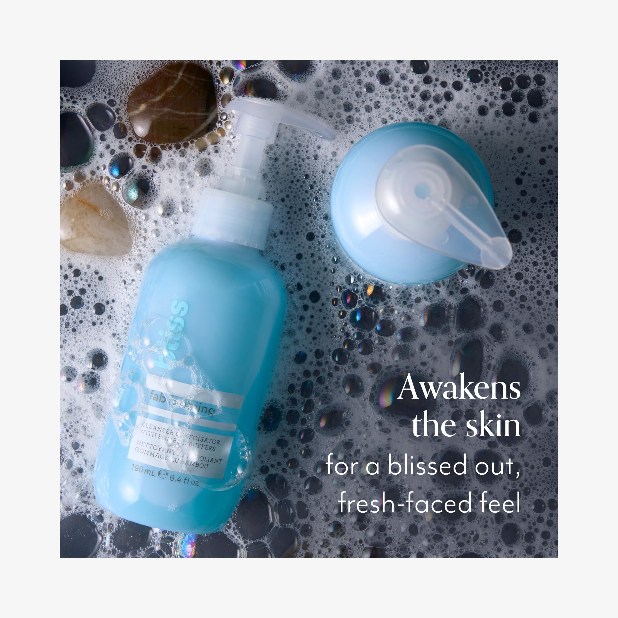 Bliss plumeria scented cleanser removes makeup while refreshing skin.