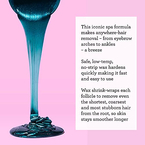 Bliss Poetic Waxing Kit blue formula visual implies clean removal with no strips